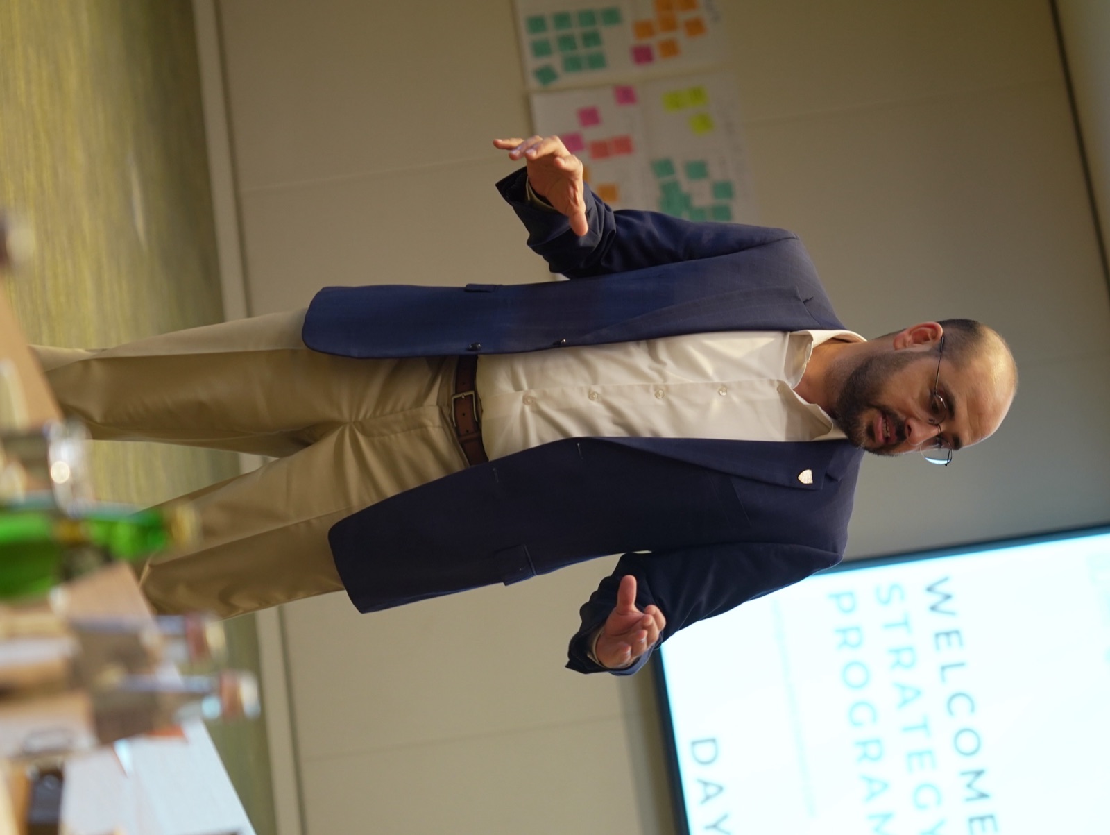 Omar Awad facilitating a negotiation workshop